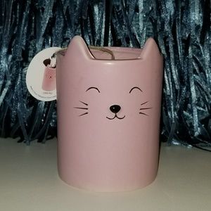 Pink kitty Cat makeup brush holder